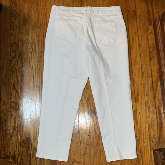 Talbots Simply Flattering Classic White Denim Jeans Size 14P - Picture 7 of 8